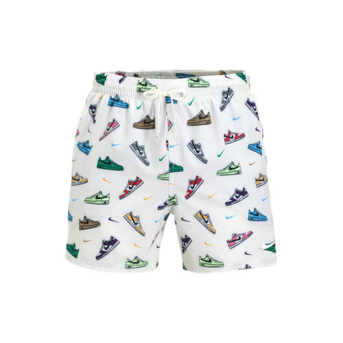 Nike zwemshort 5' Volley wit afbeelding