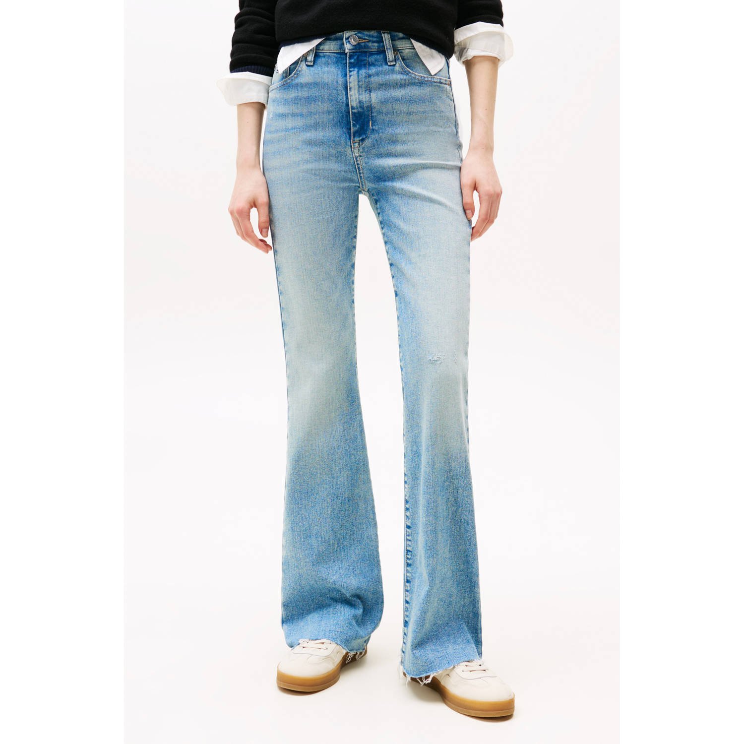 Tommy Jeans high waist flared jeans medium blue denim