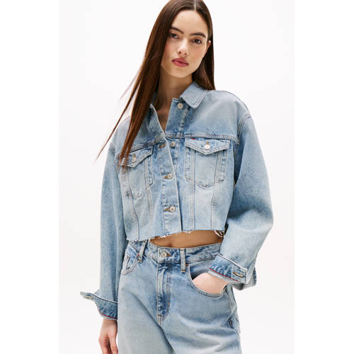 Tommy Jeans denim spijkerjas light blue denim afbeelding