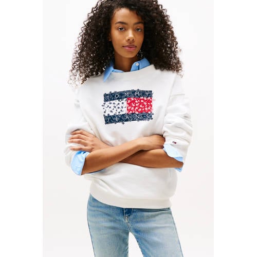 Tommy Jeans sweater wit afbeelding