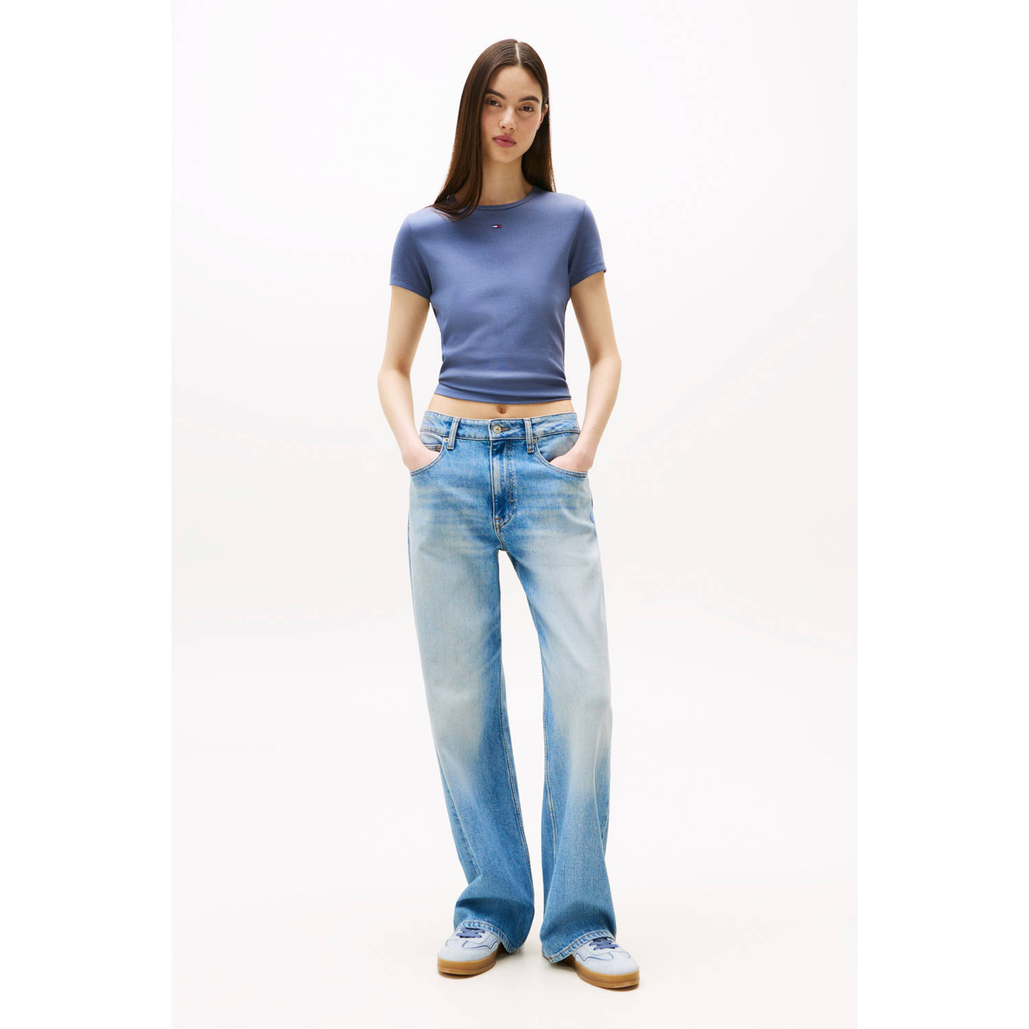 Tommy Jeans T-shirt grijsblauw