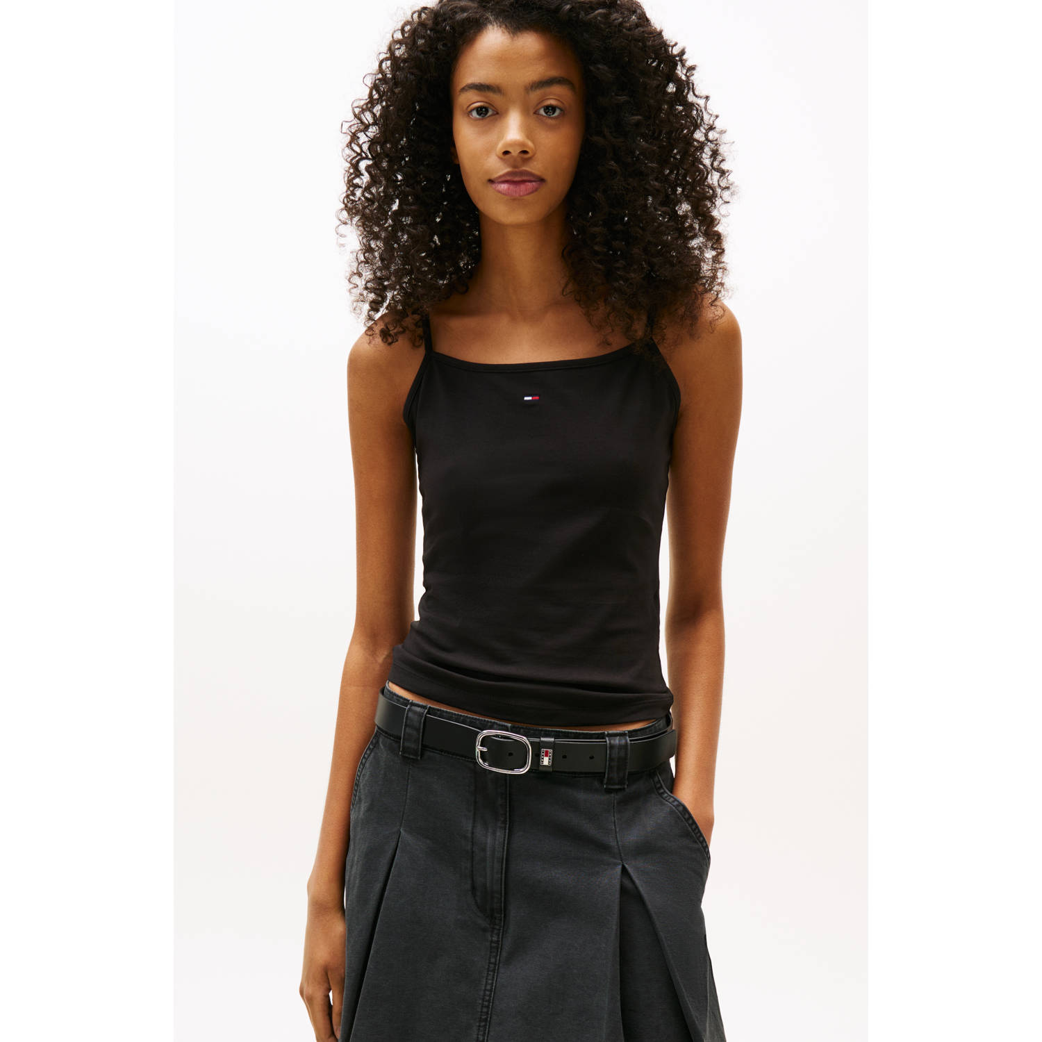 Tommy Jeans Curve Top met spaghettibandjes TJW ESSENTIAL STRAP TOP EXT in grote maten spaghettibandjes