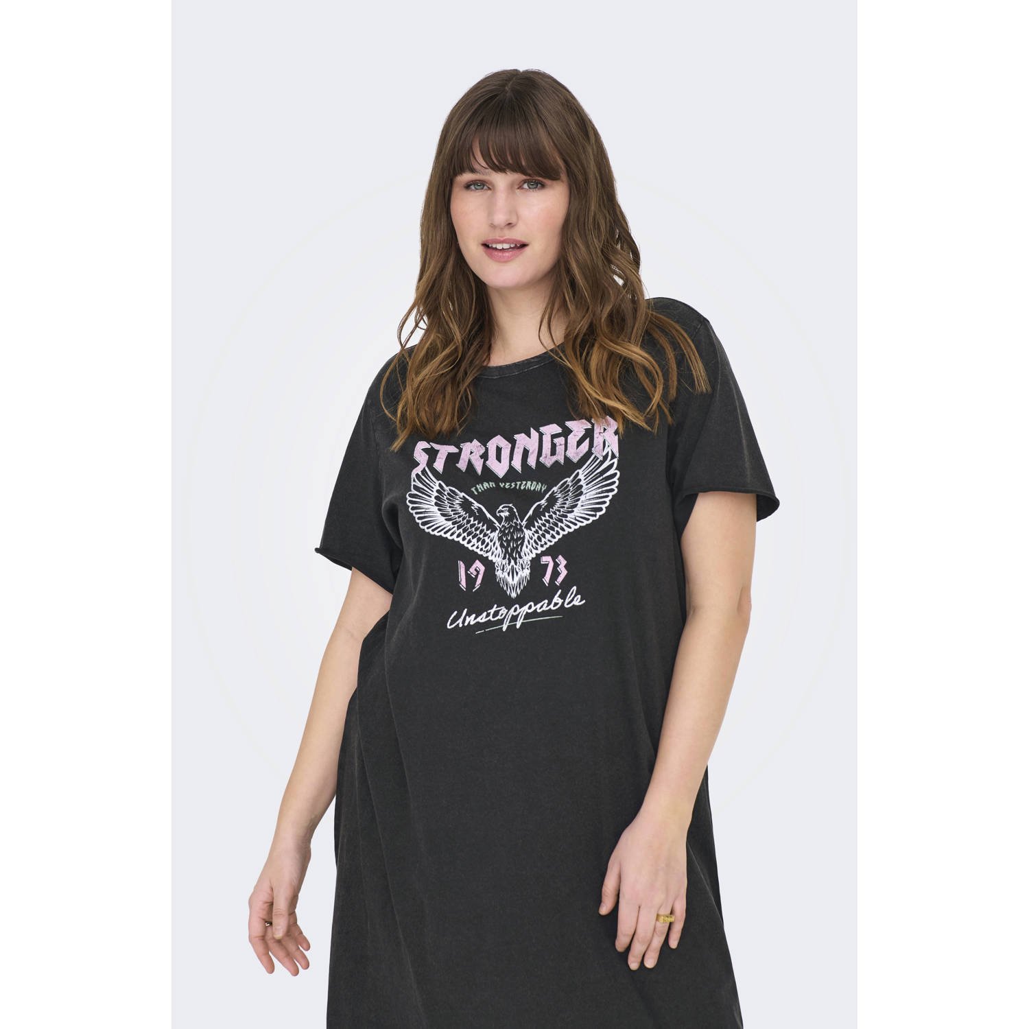 ONLY CARMAKOMA jurk antraciet