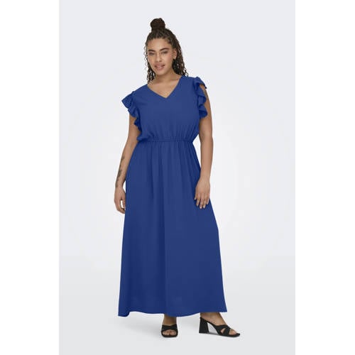 ONLY CARMAKOMA maxi jurk blauw afbeelding