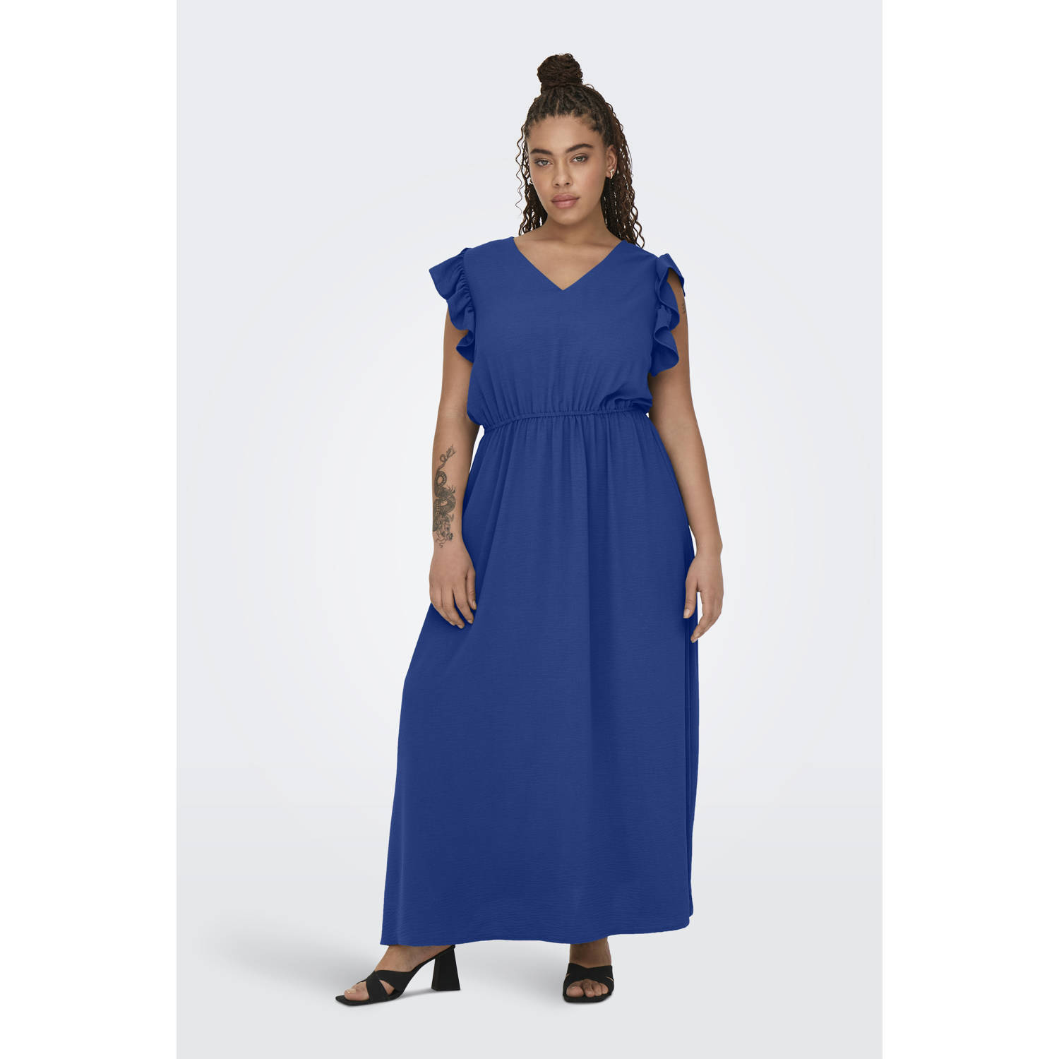 ONLY CARMAKOMA maxi jurk blauw