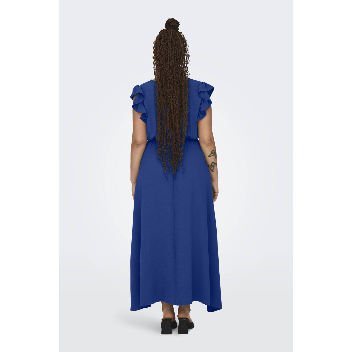 ONLY CARMAKOMA maxi jurk blauw