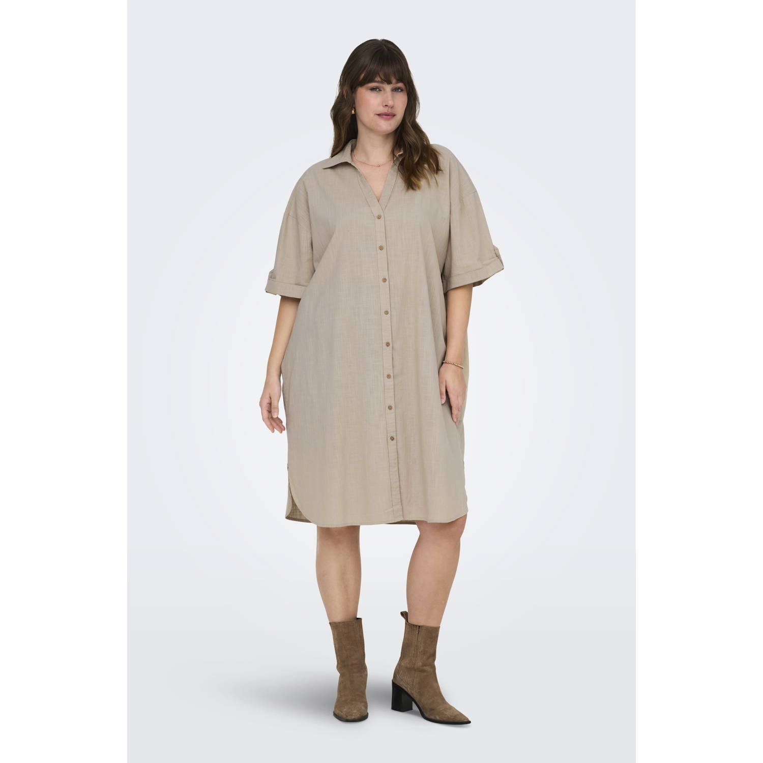 ONLY CARMAKOMA blousejurk beige