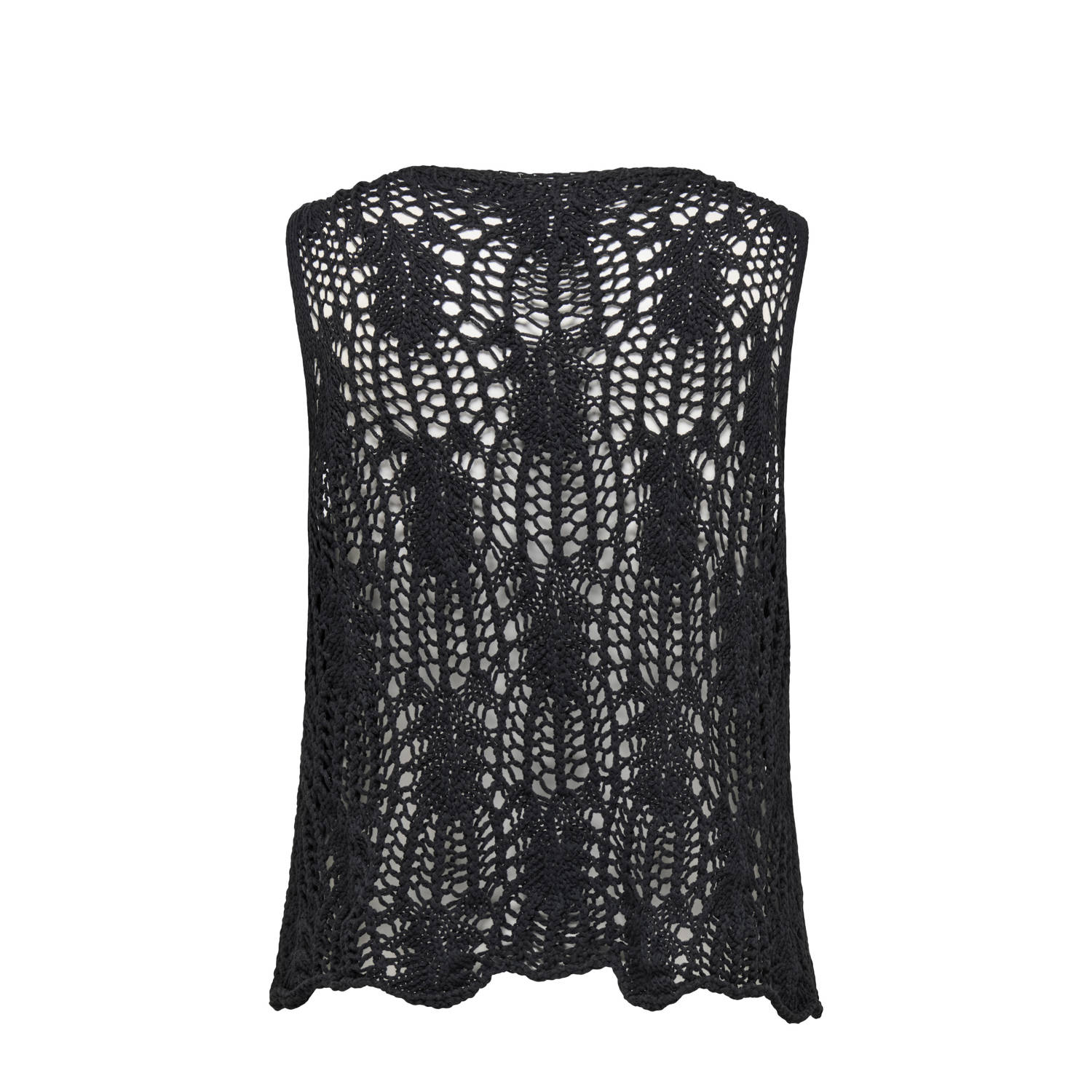 ONLY CARMAKOMA gilet zwart gebreid