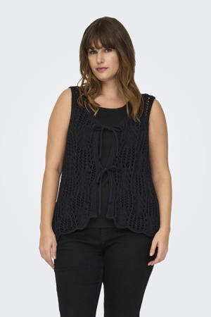 gilet zwart gebreid