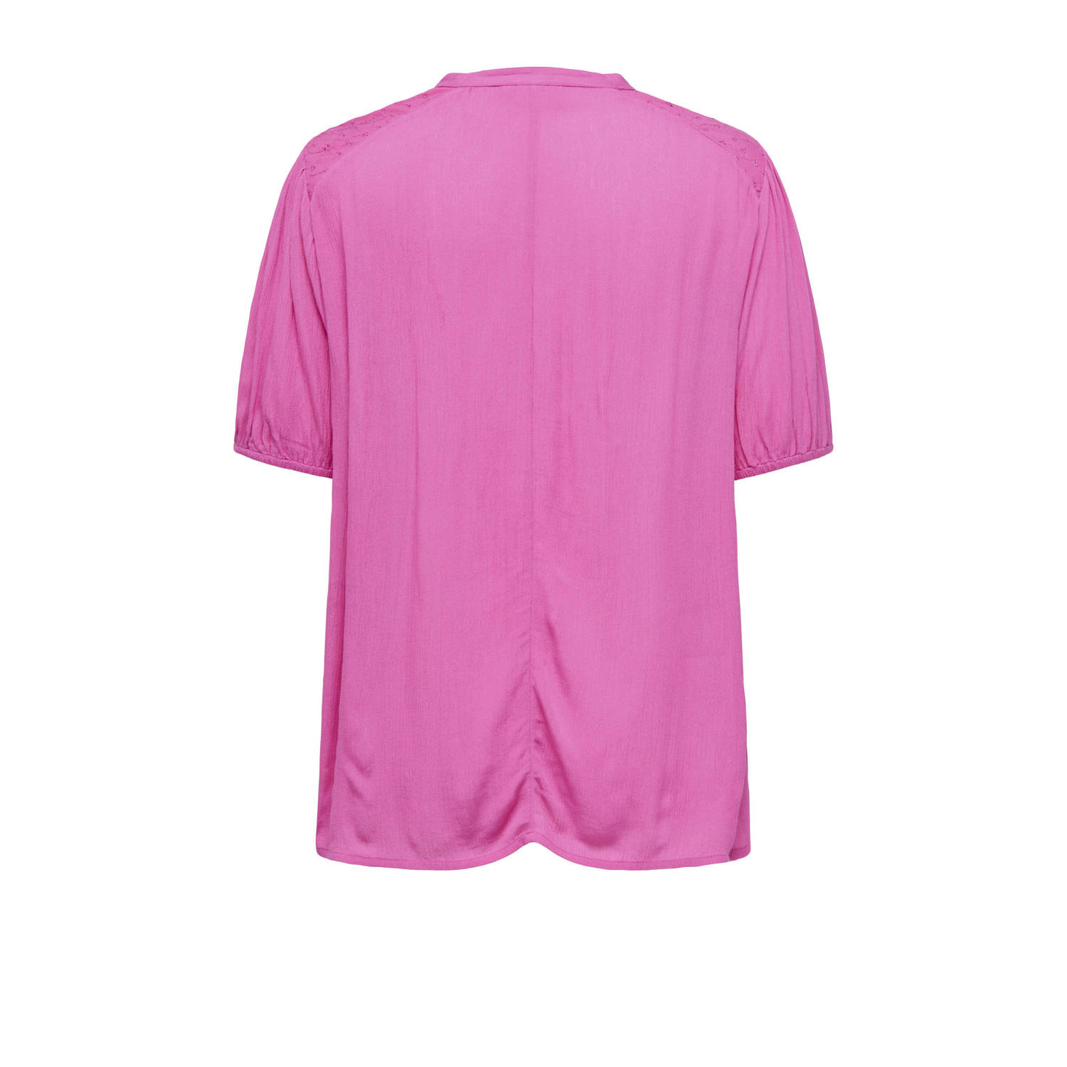 ONLY CARMAKOMA blousetop fuchsia broderie