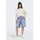 ONLY CARMAKOMA denim regular waist short light blue denim
