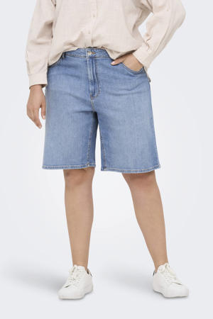 denim regular waist short light blue denim