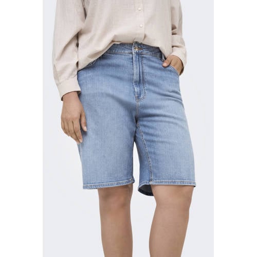 ONLY CARMAKOMA denim regular waist short light blue denim afbeelding