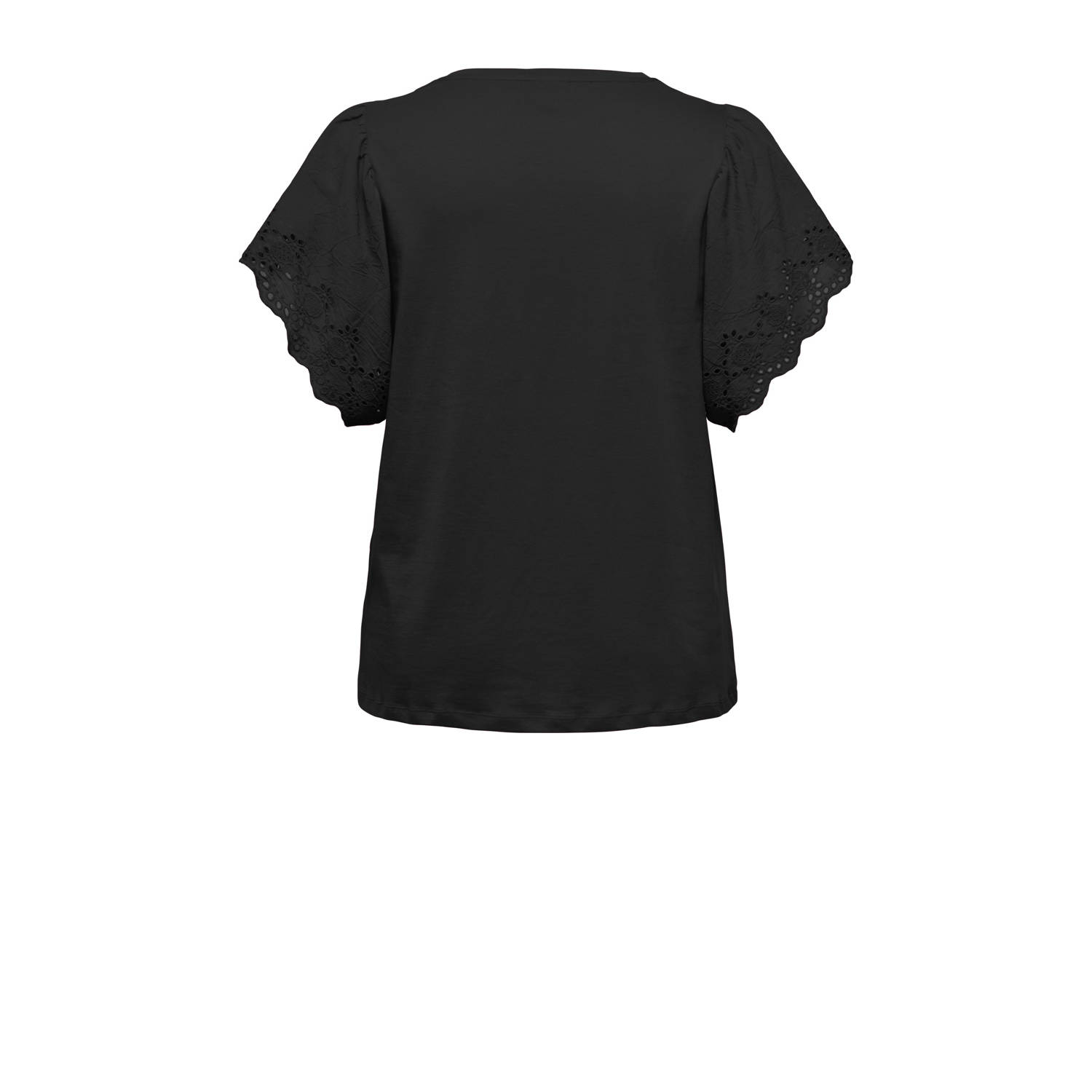 ONLY CARMAKOMA top zwart broderie