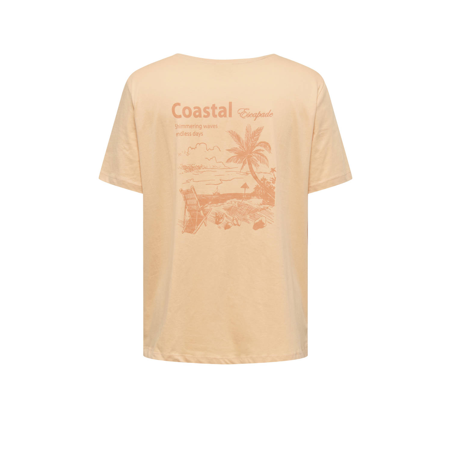 ONLY CARMAKOMA T-shirt lichtgeel
