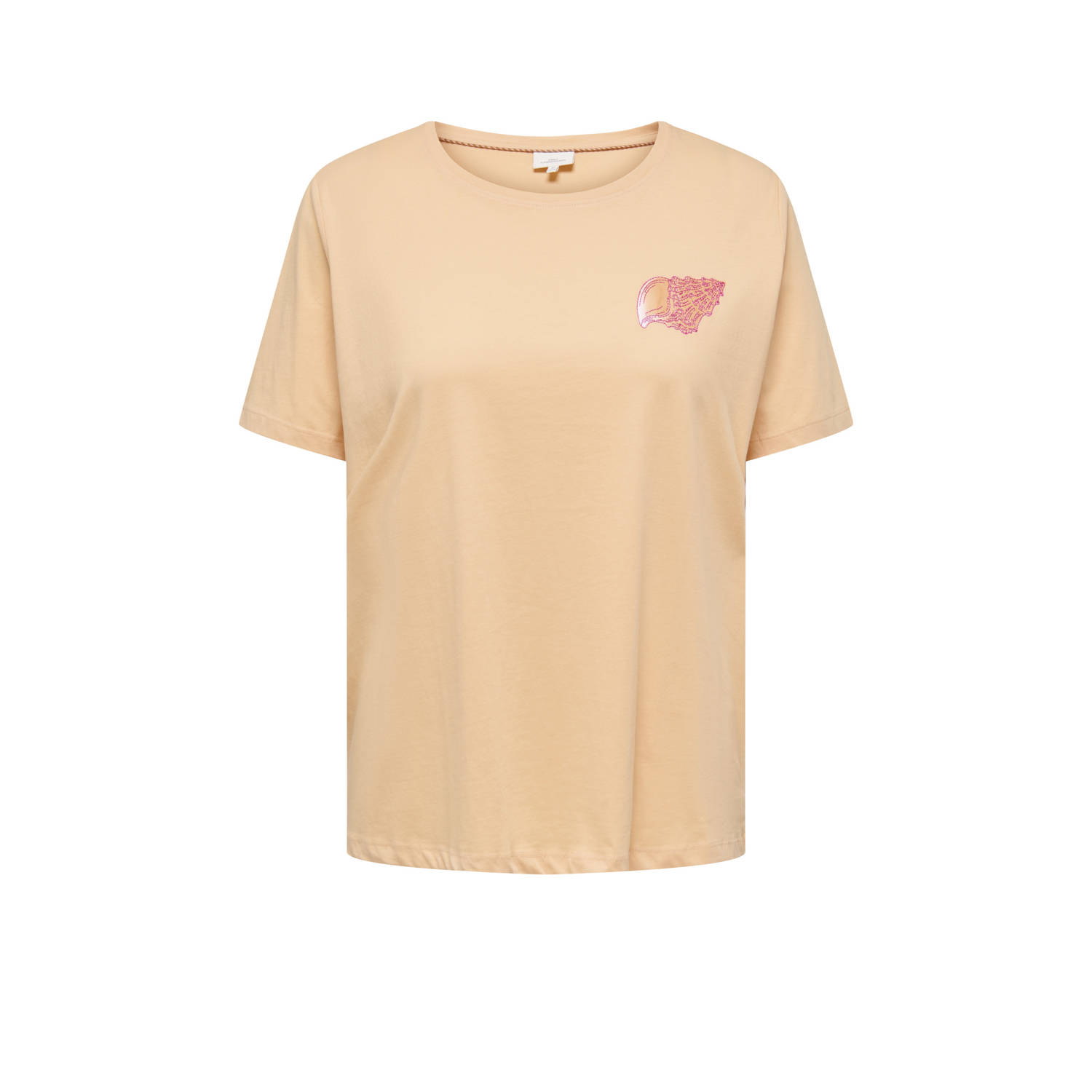 ONLY CARMAKOMA T-shirt lichtgeel