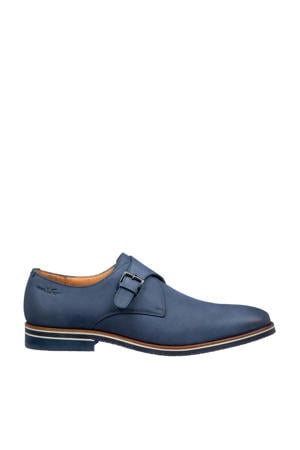 nubuck gespschoenen blauw