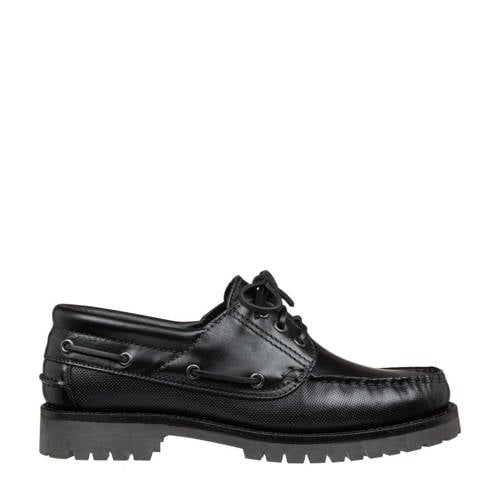 Van Lier leren bootschoenen zwart afbeelding
