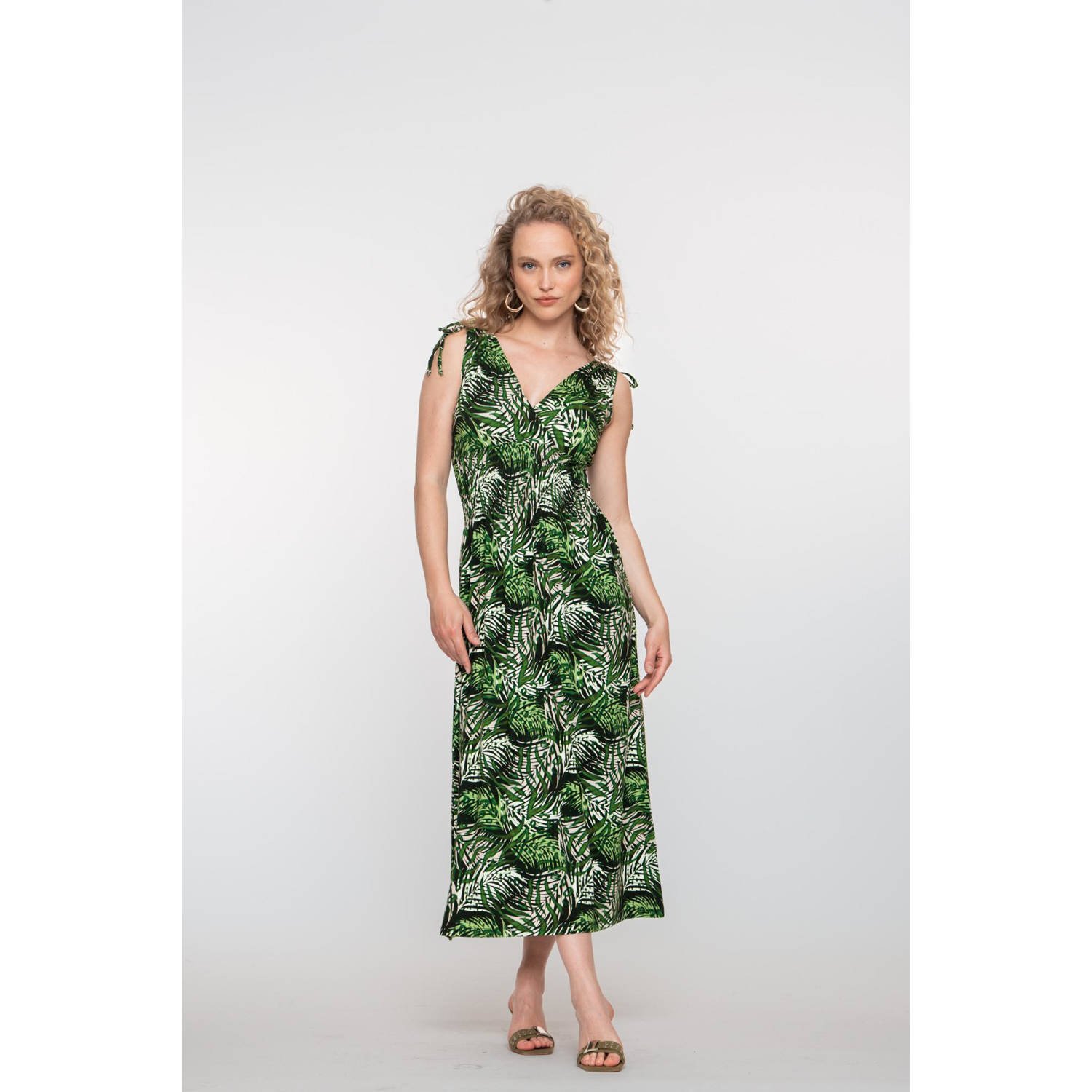 Geisha zomerjurk groen