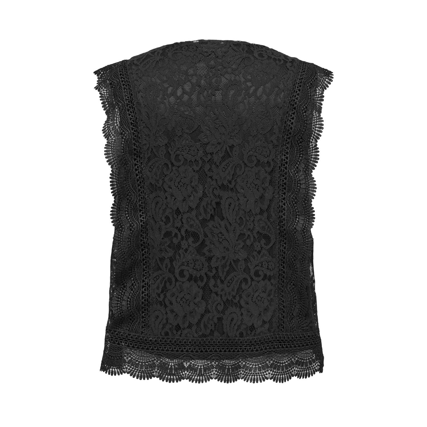 ONLY CARMAKOMA kanten top zwart