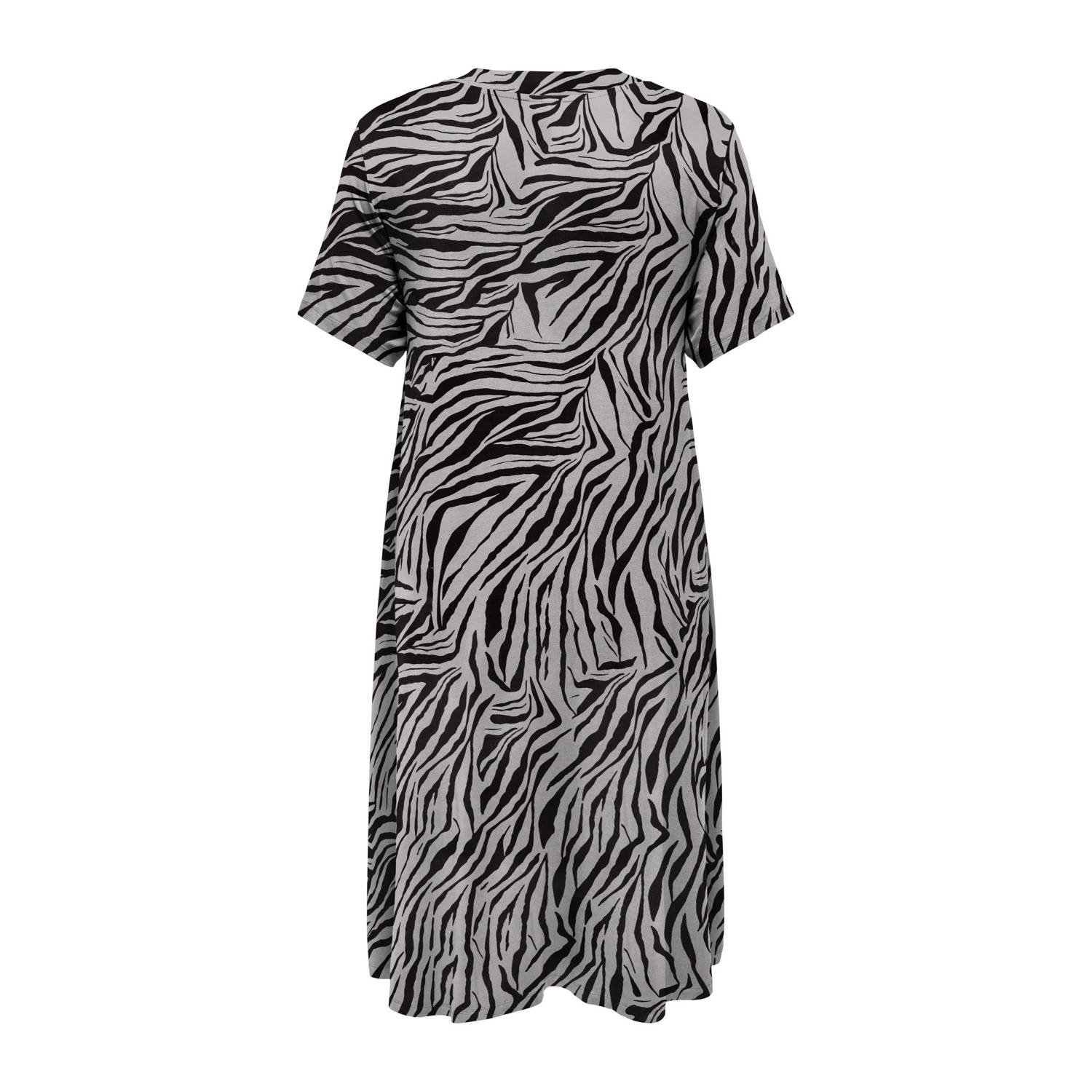 ONLY CARMAKOMA korte jurk met zebraprint