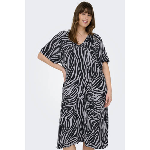 ONLY CARMAKOMA korte jurk met zebraprint afbeelding