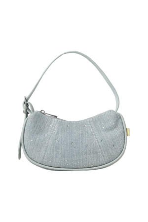  denim schoudertas met strass JXMORGAN lichtblauw