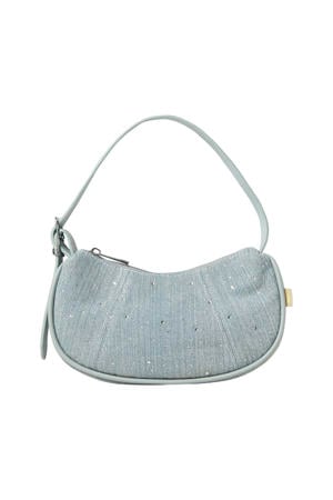 denim schoudertas met strass JXMORGAN lichtblauw