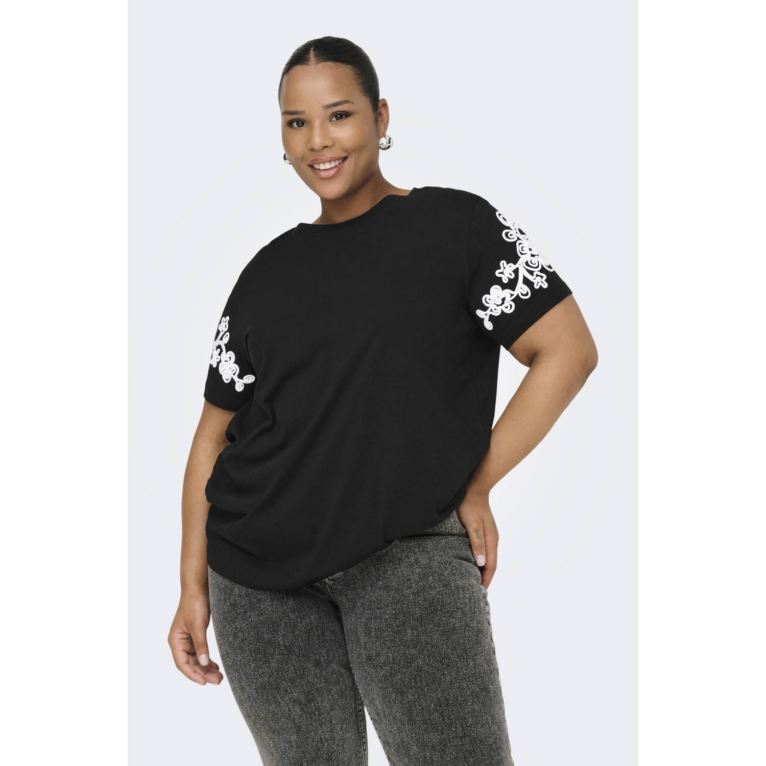 ONLY CARMAKOMA T-shirt zwart