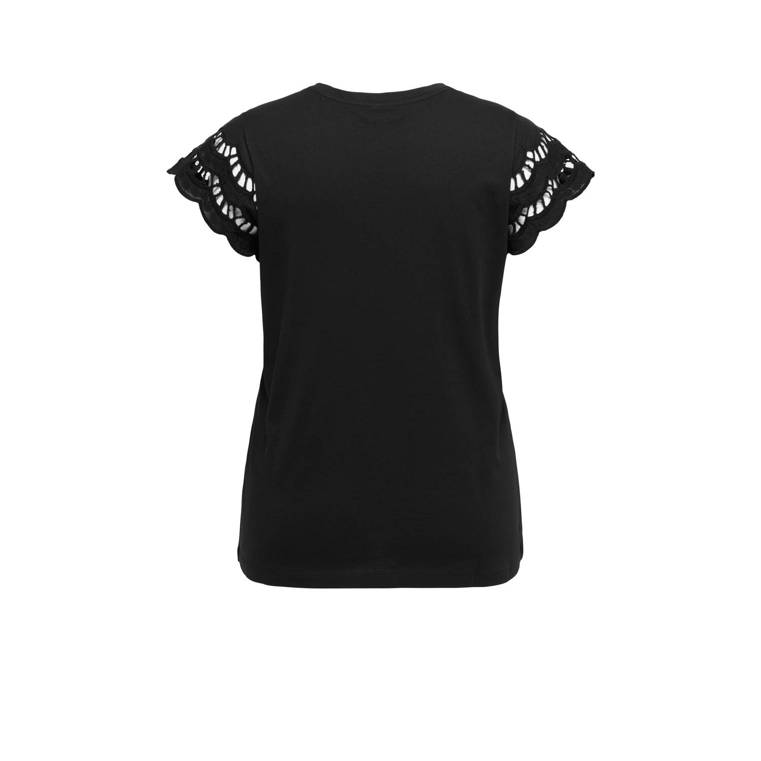 ONLY CARMAKOMA top zwart broderie