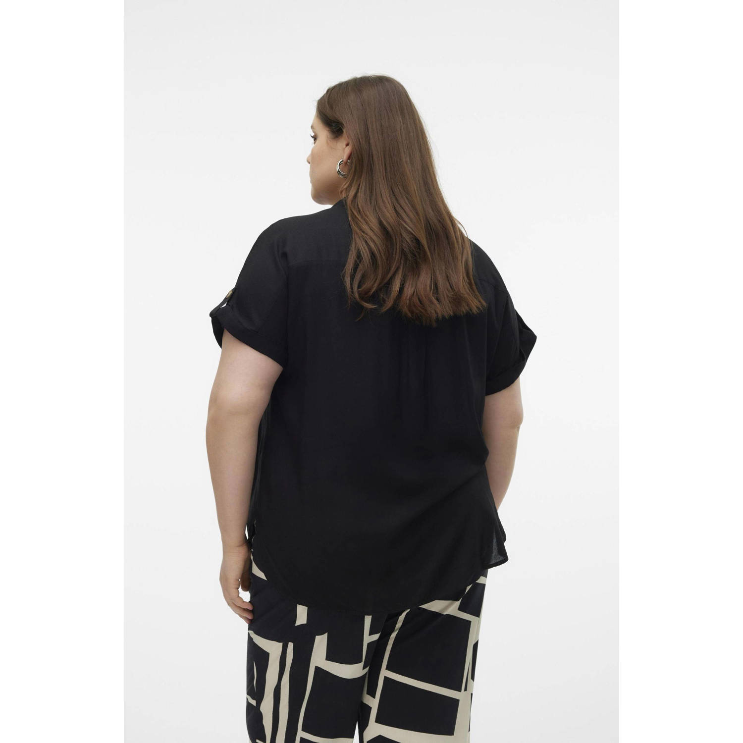 VERO MODA CURVE blouse zwart