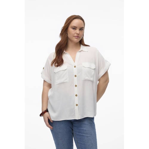 VERO MODA CURVE blouse wit afbeelding