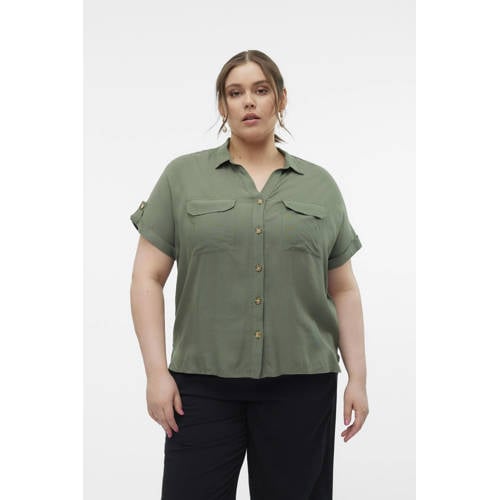 VERO MODA CURVE blouse kaki afbeelding