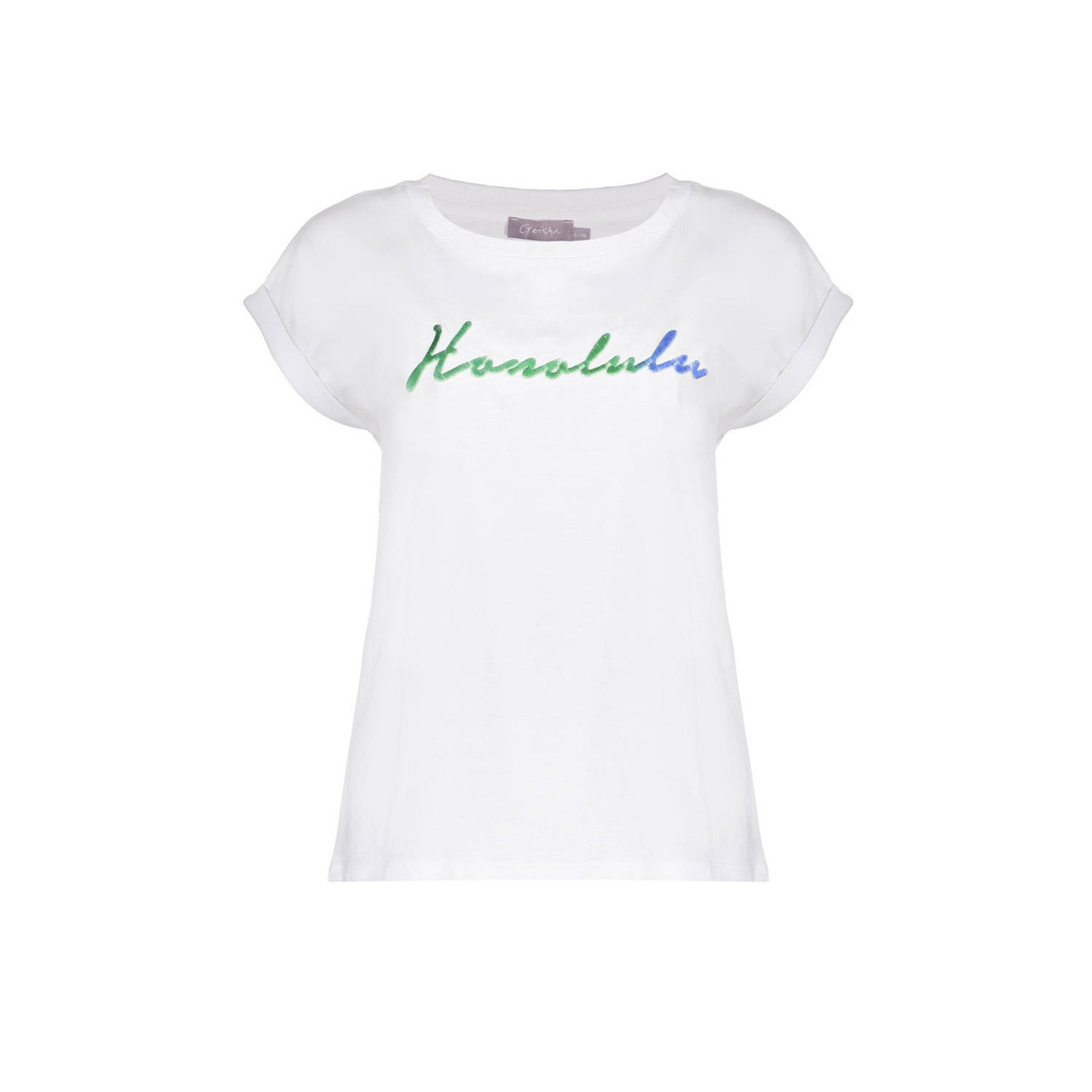 Geisha T-shirt wit