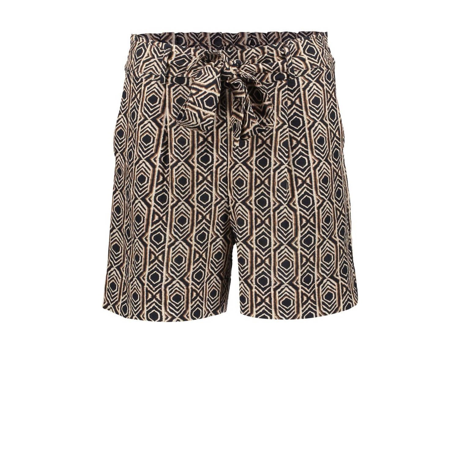 Geisha straight high waist casual short zwart