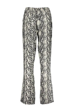 straight high waist broek zwart