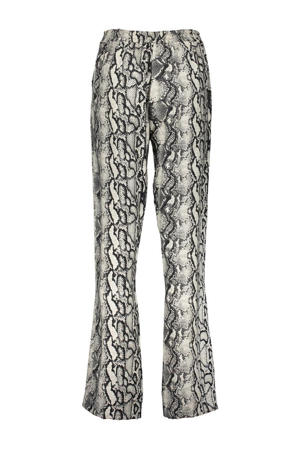 straight high waist broek zwart