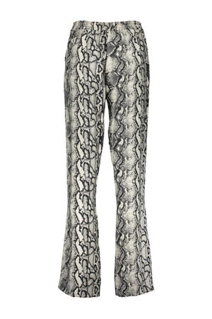 straight high waist broek zwart
