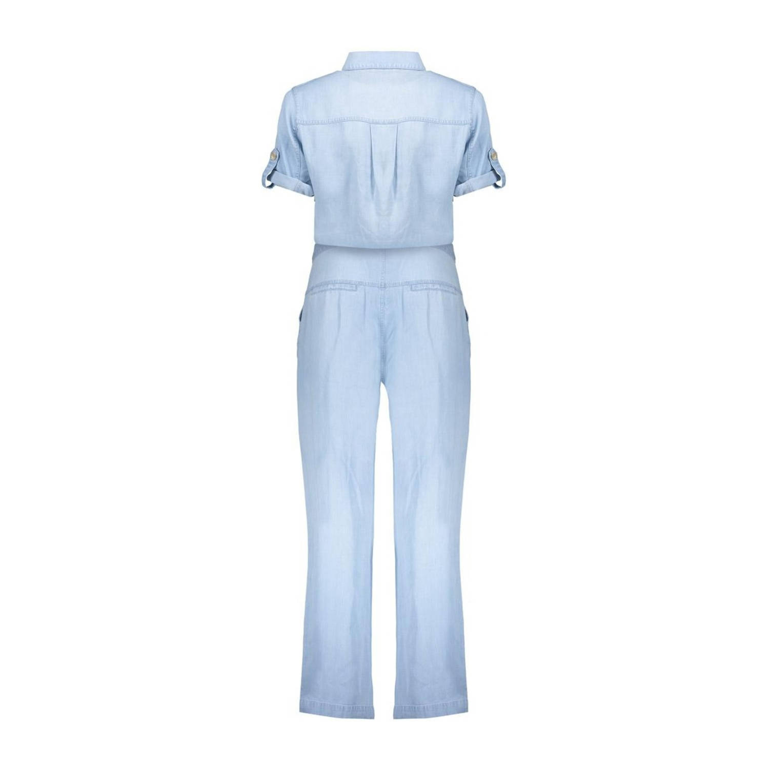 Geisha denim straight jumpsuit blauw