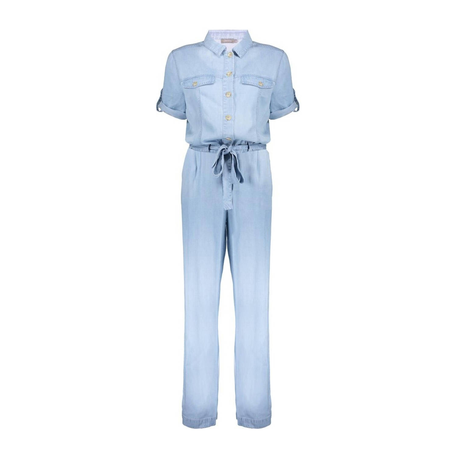 Geisha denim straight jumpsuit blauw