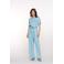 Geisha denim straight jumpsuit blauw
