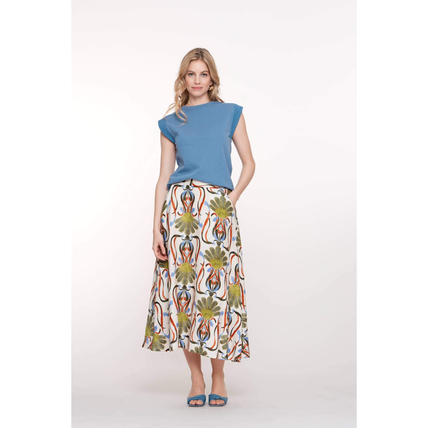 Geisha midi rok wit