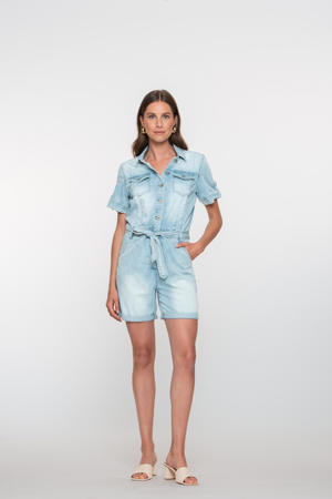 denim light blue denim playsuit