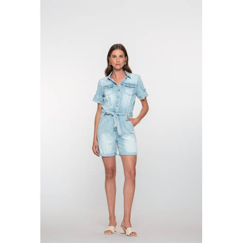Geisha denim light blue denim playsuit afbeelding