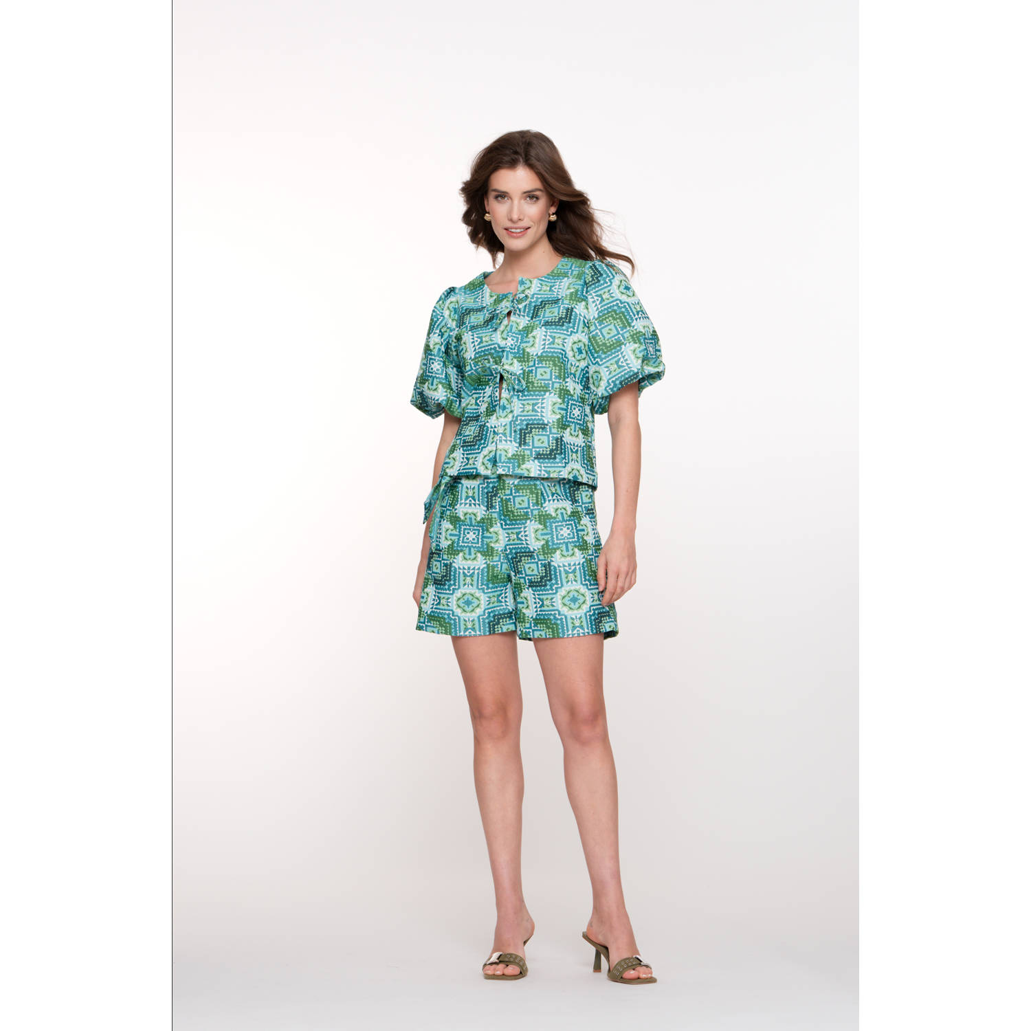 Geisha blousetop blauw