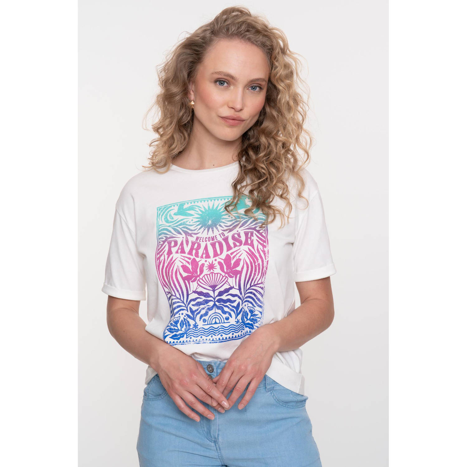 Geisha T-shirt wit