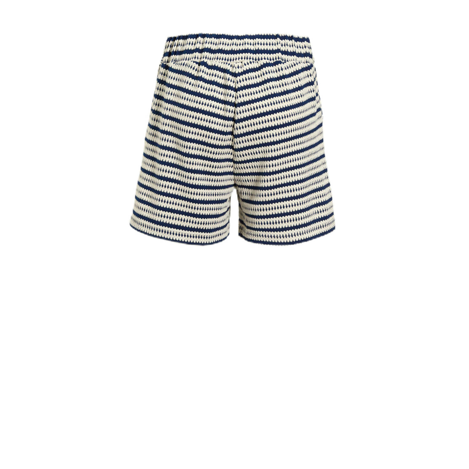 Geisha straight high waist casual short blauw crochet