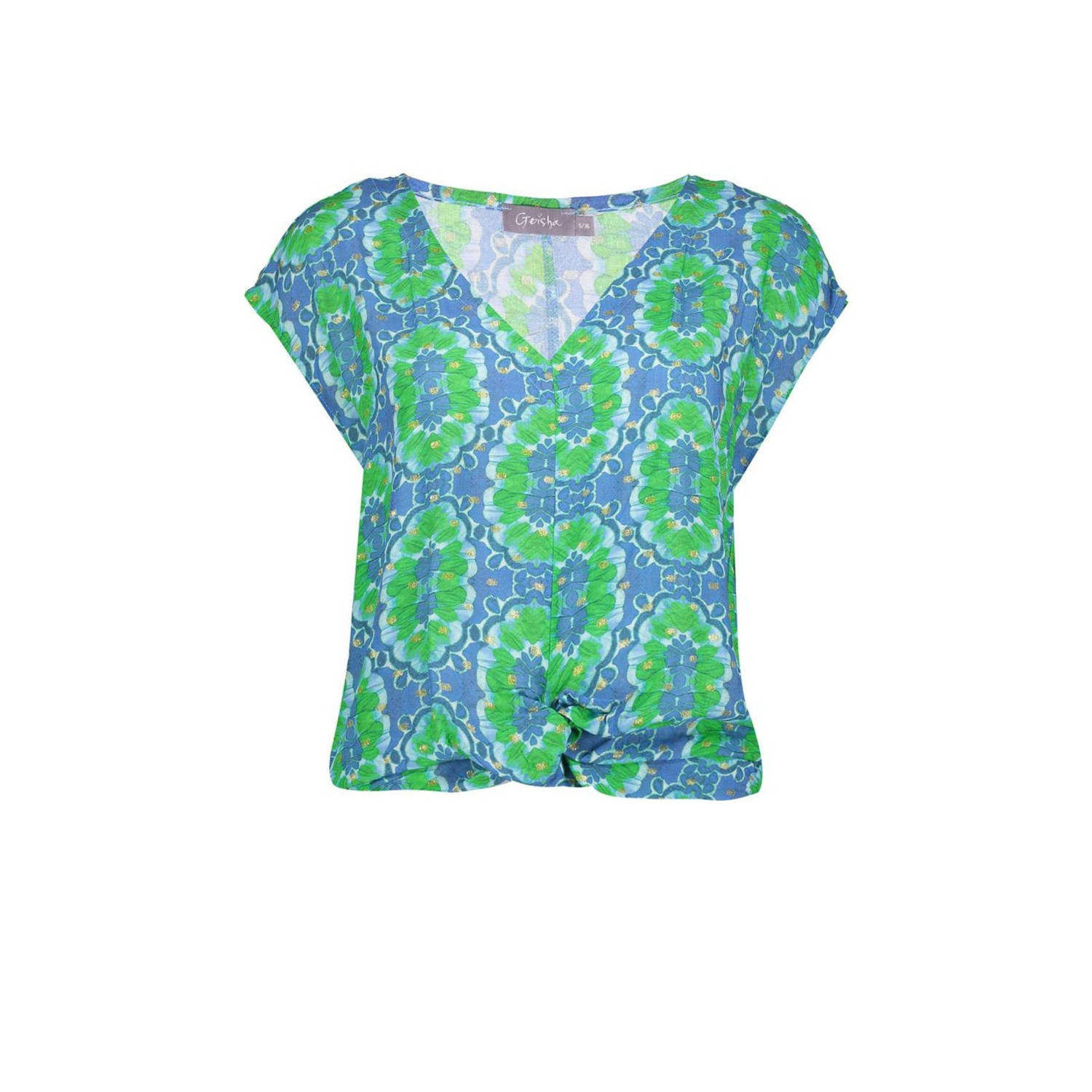 Geisha top blauw