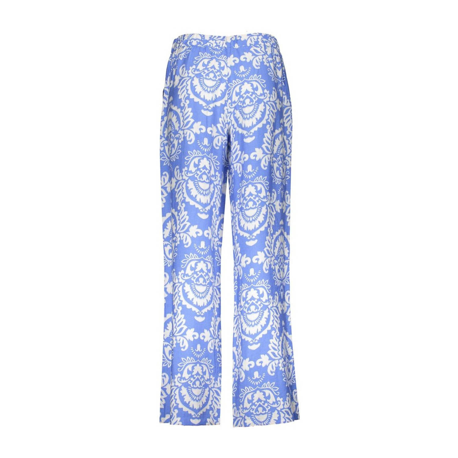 Geisha straight high waist casual broek blauw