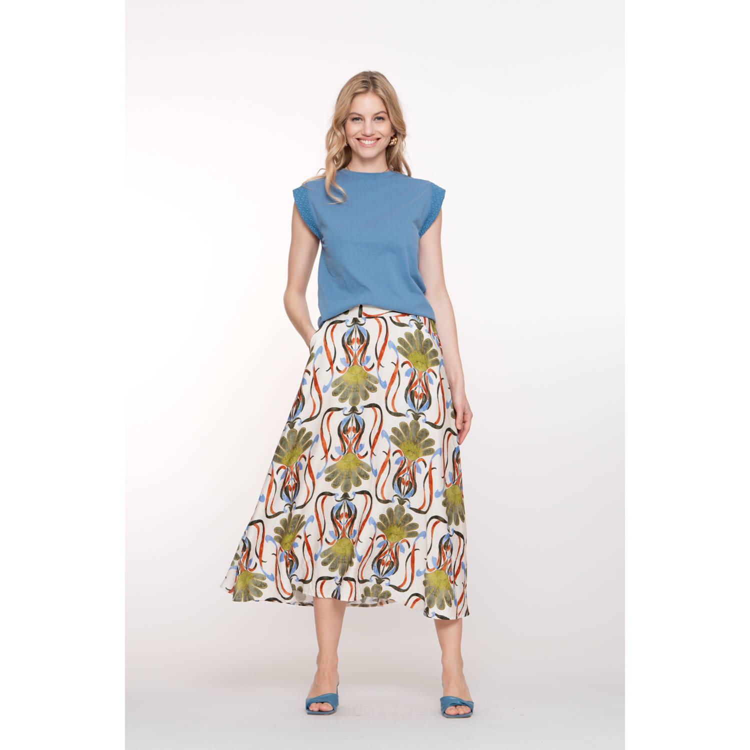 Geisha top blauw